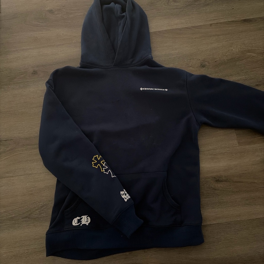 Navy Blue Chrome heart